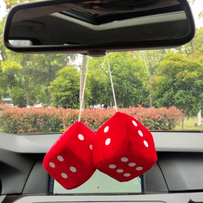 Plush Cube Car Pendant 