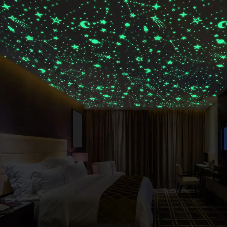 Pegatinas de pared con estrellas y lunas en 3D