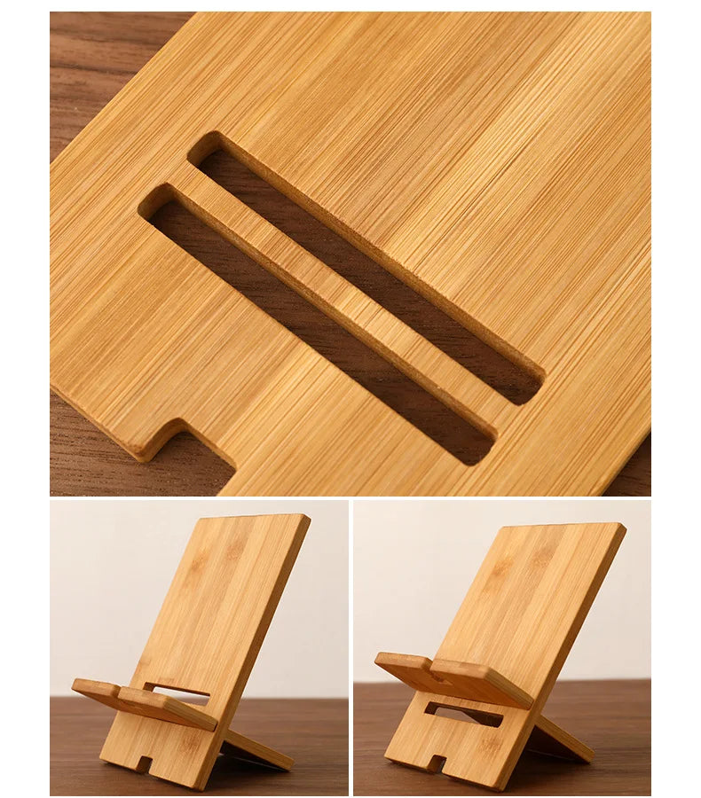 Holz-Schreibtisch-Handyhalter