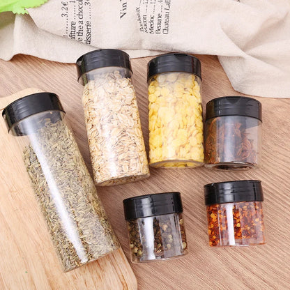 Transparent spice jars