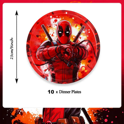 Decoraciones para fiestas de Deadpool y Wolverine