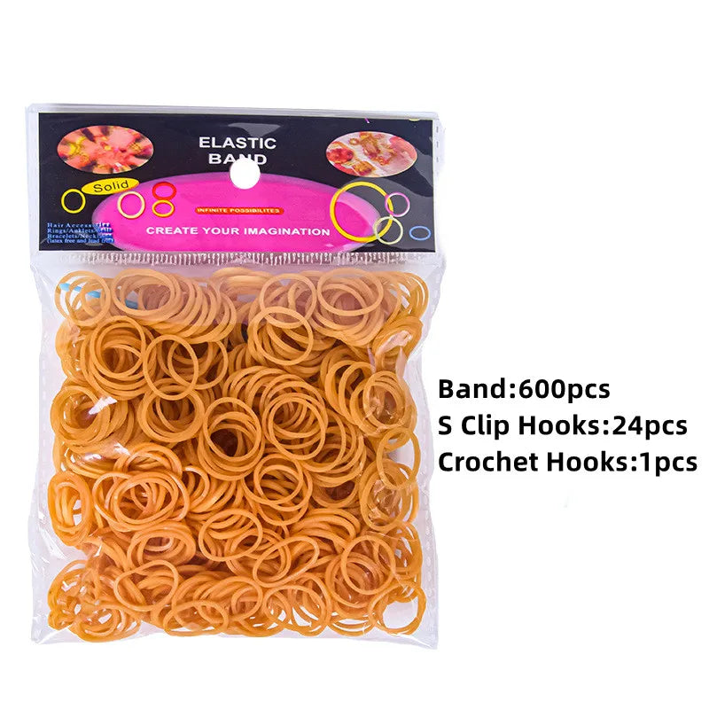 600x Colorful Loom Rubber Bands 