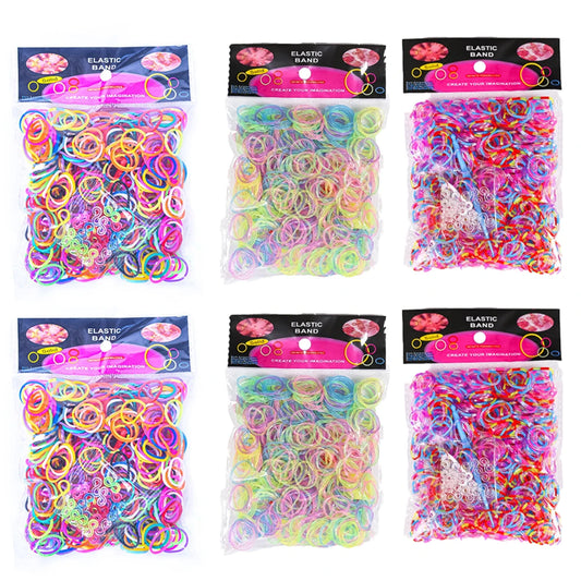 600x Colorful Loom Rubber Bands 