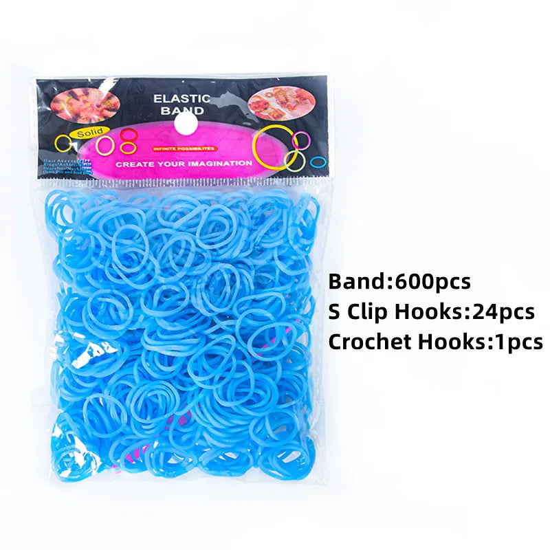 600x Colorful Loom Rubber Bands 