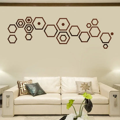 3D mirror wall stickers 