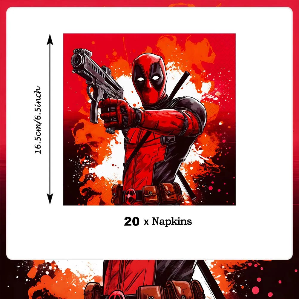 Decoraciones para fiestas de Deadpool y Wolverine