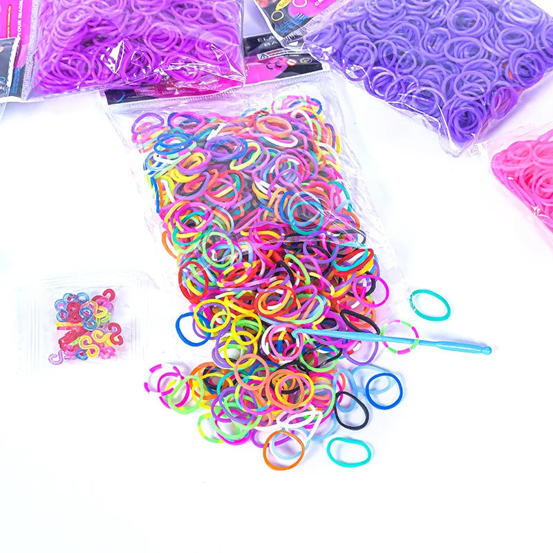 600x Colorful Loom Rubber Bands 