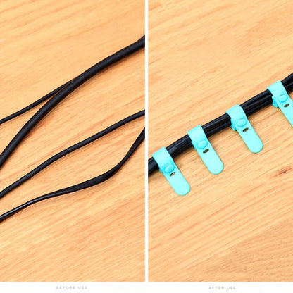 Silicone cable ties for cable management &amp; organization