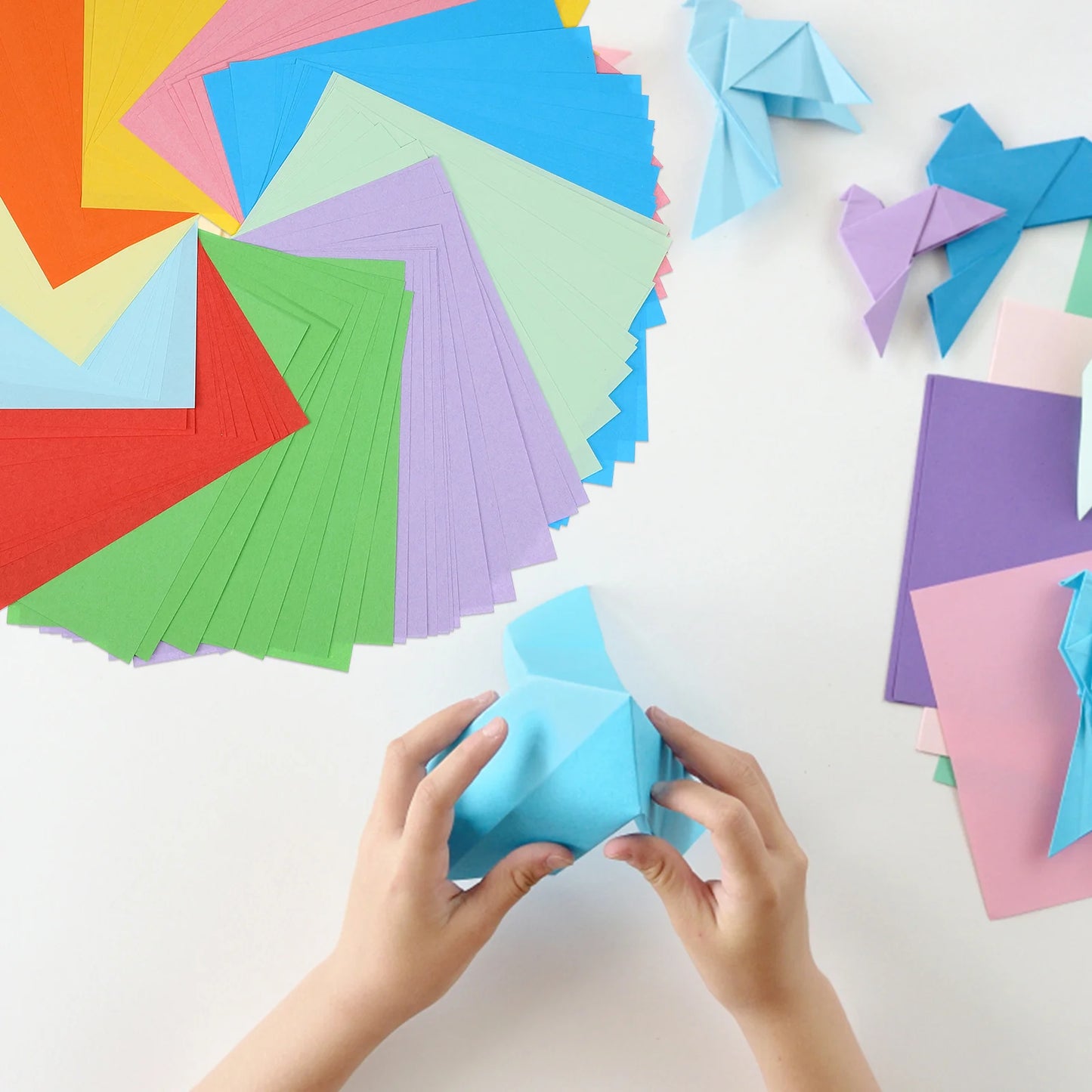 Papel de origami de colores 