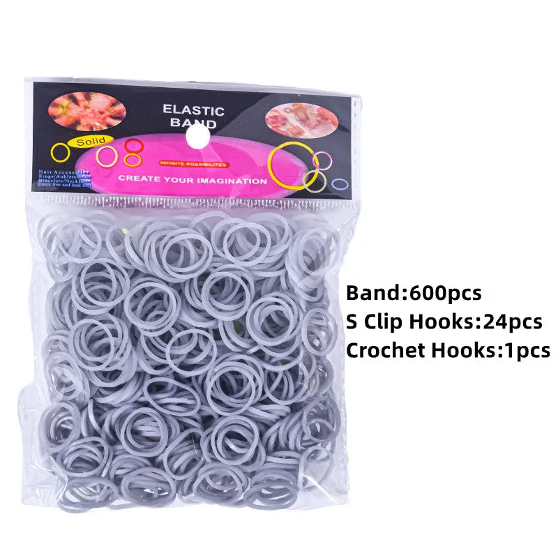 600x Colorful Loom Rubber Bands 