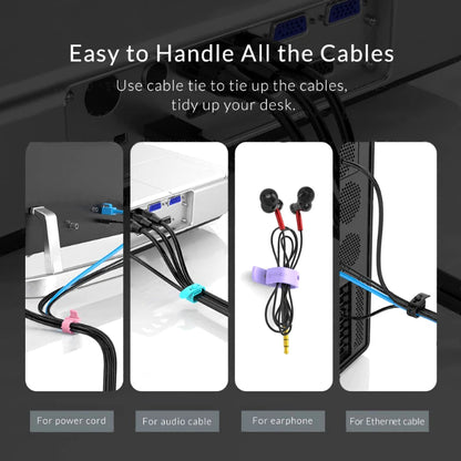 Silicone cable ties for cable management &amp; organization