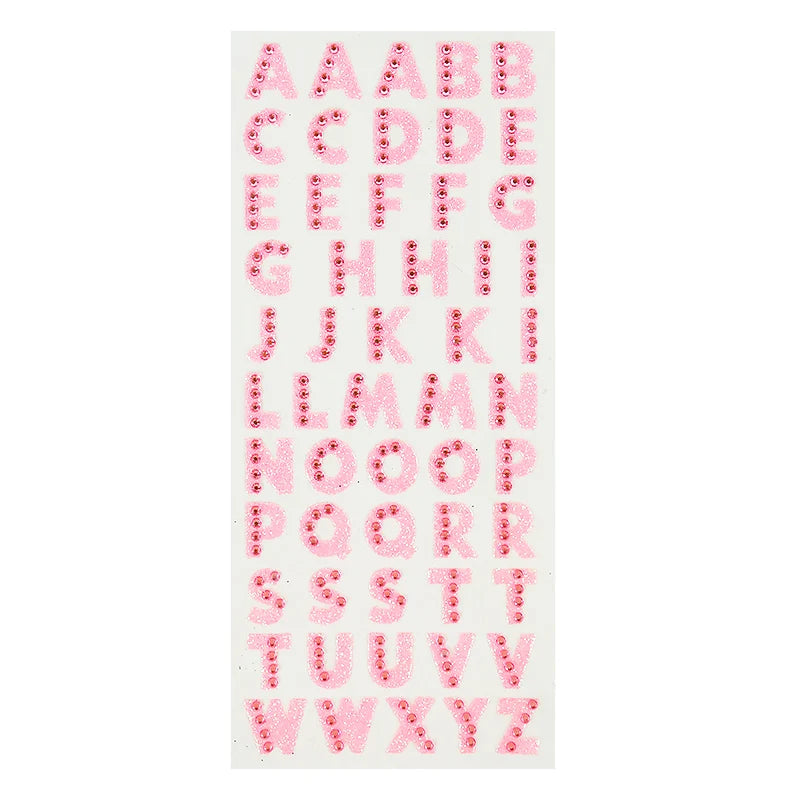 glitter letter stickers