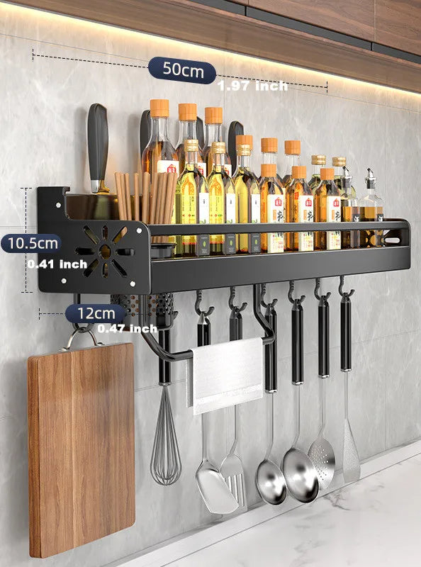 Wall-mounted kitchen shelf 