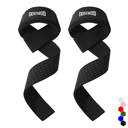 Weight lifting strap with anti-slip silicone for wrist support