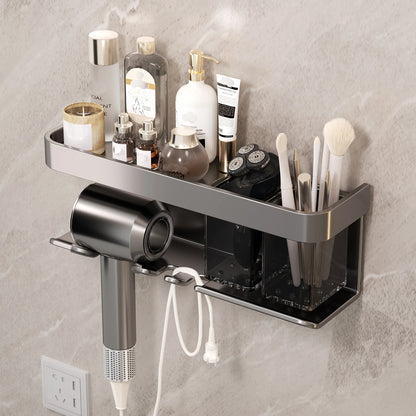 Wall-mounted hairdryer holder