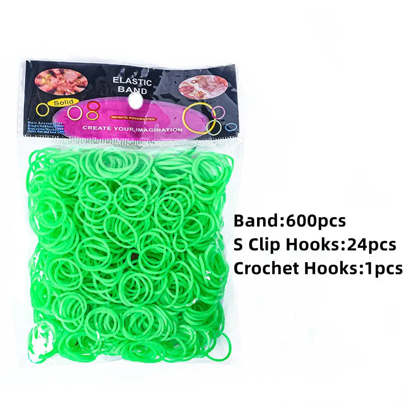 600x Colorful Loom Rubber Bands 