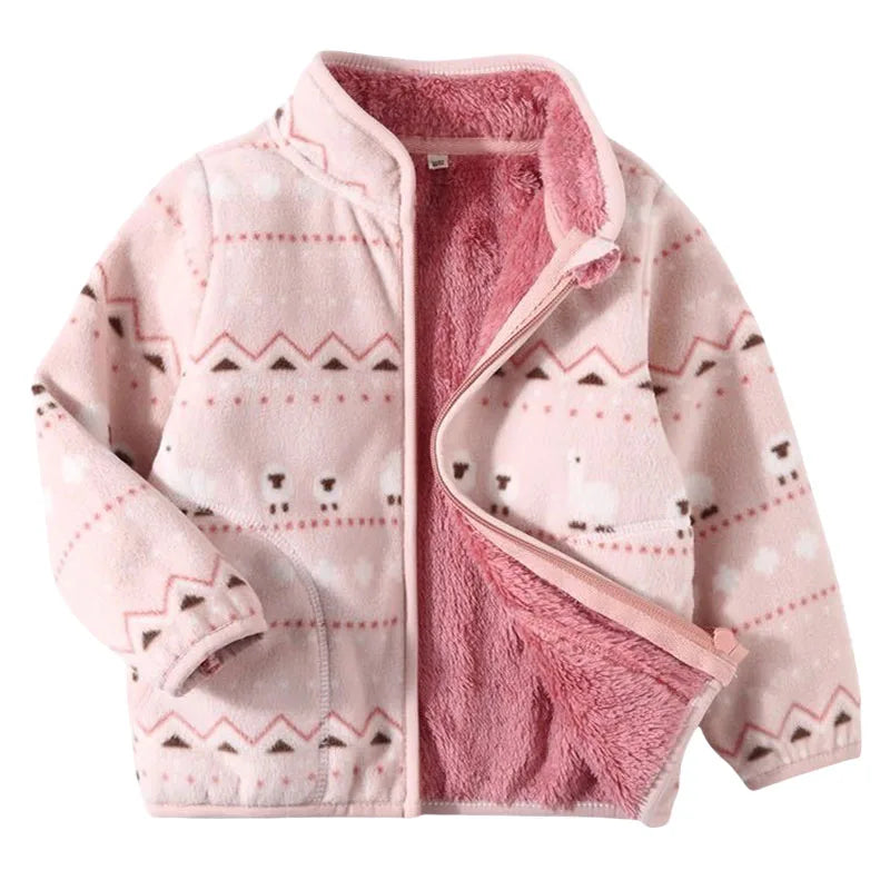 Chaqueta polar para niños en varios diseños. 