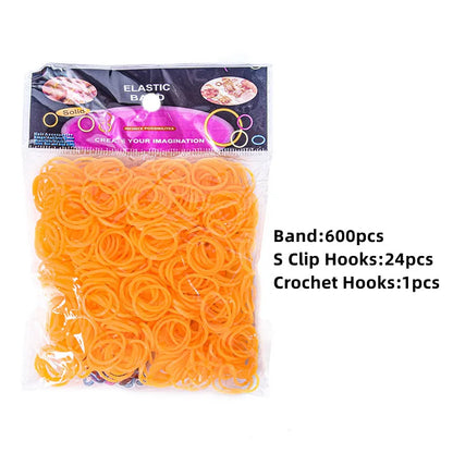 600x Colorful Loom Rubber Bands 