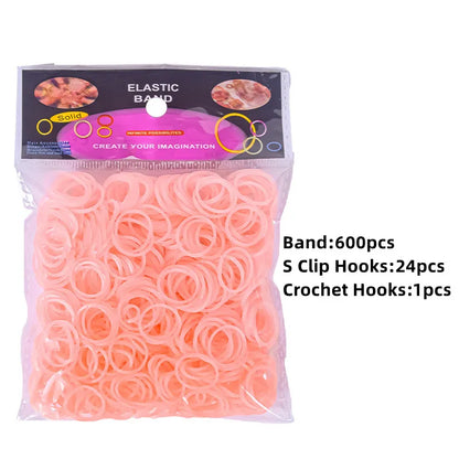 600x Colorful Loom Rubber Bands 