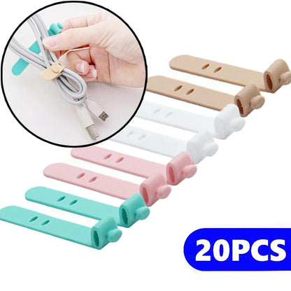 Silicone cable ties for cable management &amp; organization