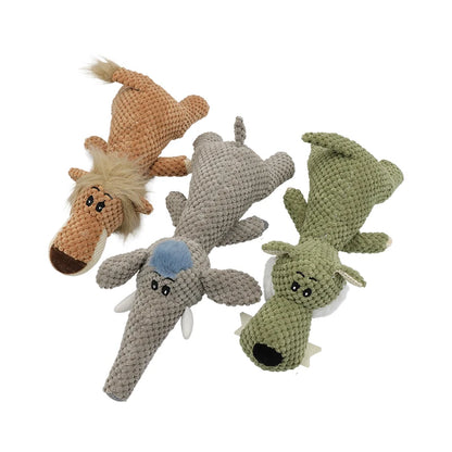 Animal-shaped plush dog toy