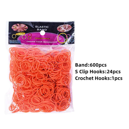 600x Colorful Loom Rubber Bands 