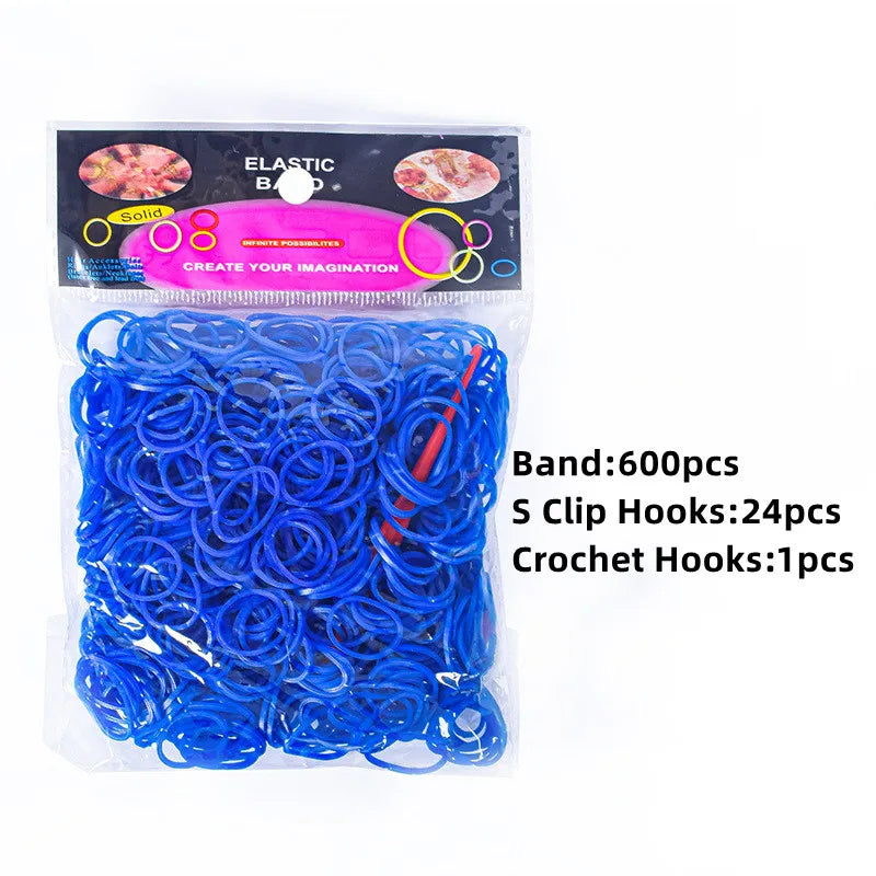 600x Colorful Loom Rubber Bands 