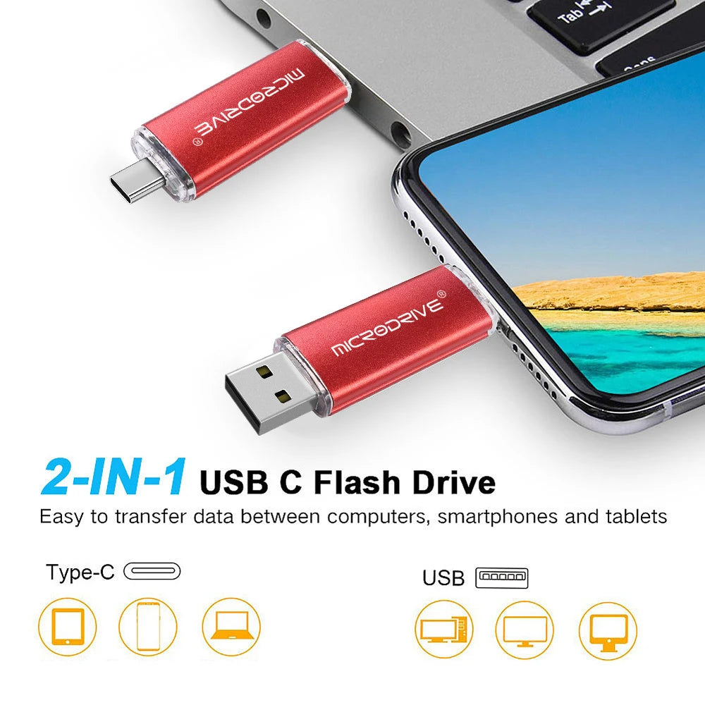 USB-C & USB 2.0 OTG Stick