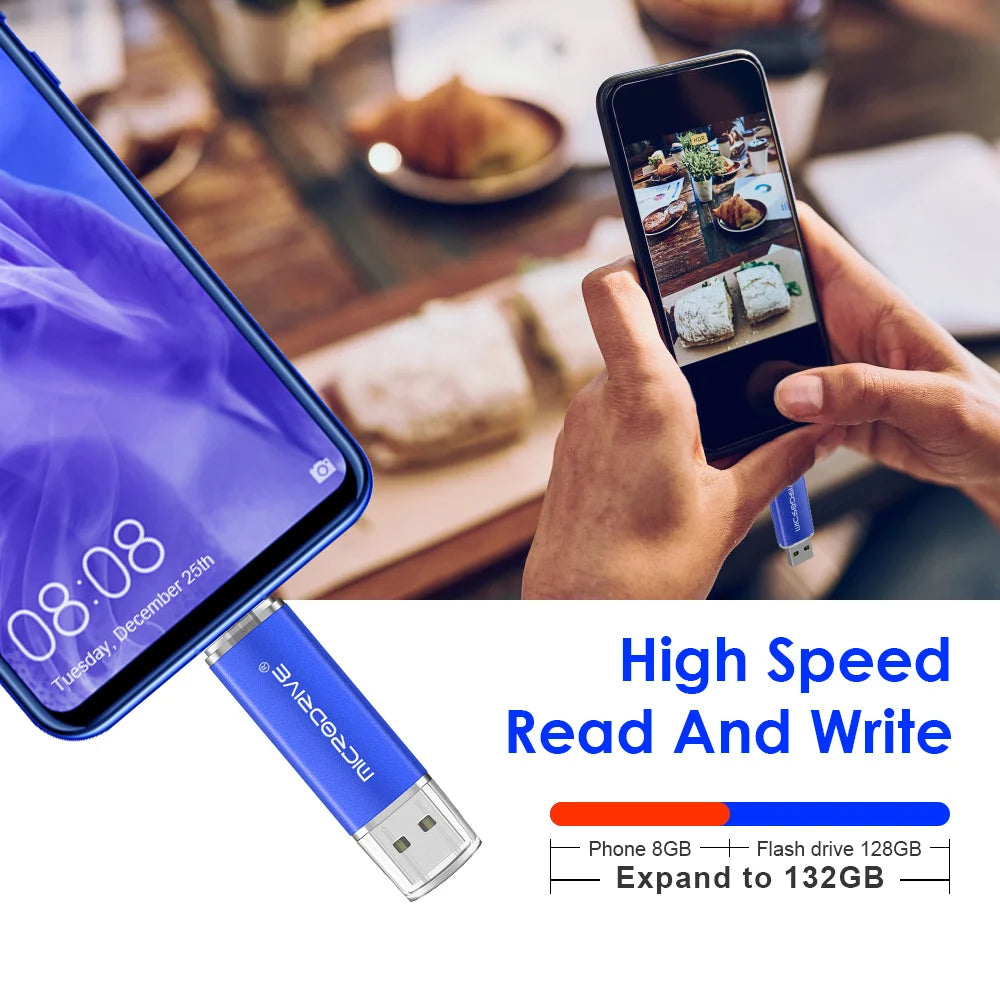 Memoria USB-C y USB 2.0 OTG