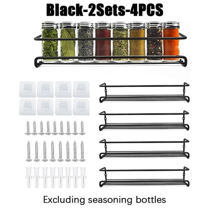 Wall Mounted Spice Rack Organizer