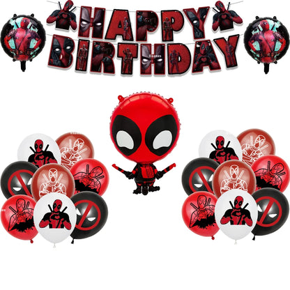 Decoraciones para fiestas de Deadpool y Wolverine