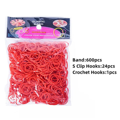 600x Colorful Loom Rubber Bands 