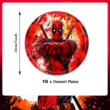 Decoraciones para fiestas de Deadpool y Wolverine