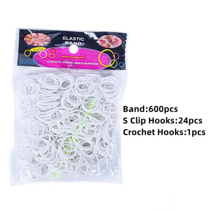 600x Colorful Loom Rubber Bands 