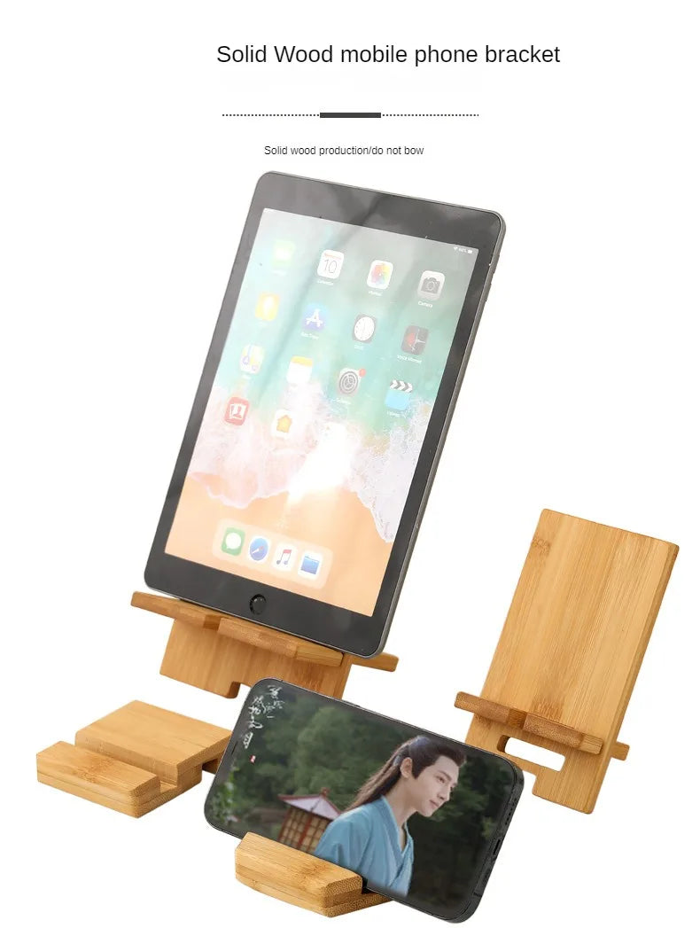 wooden desk phone holder