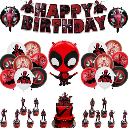 Decoraciones para fiestas de Deadpool y Wolverine