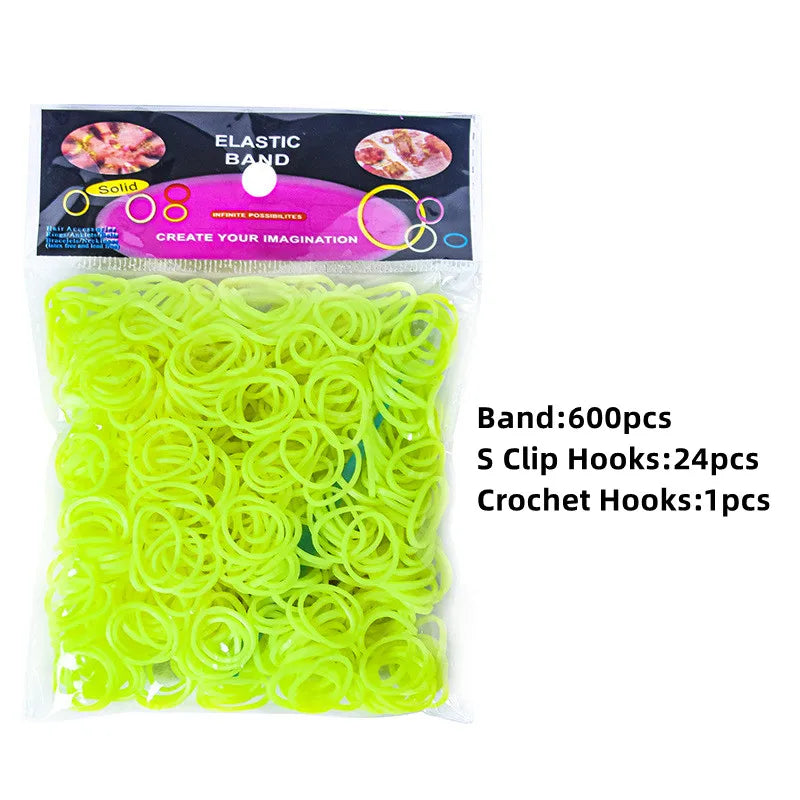 600x Colorful Loom Rubber Bands 