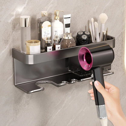 Wall-mounted hairdryer holder