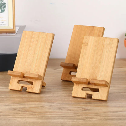 wooden desk phone holder