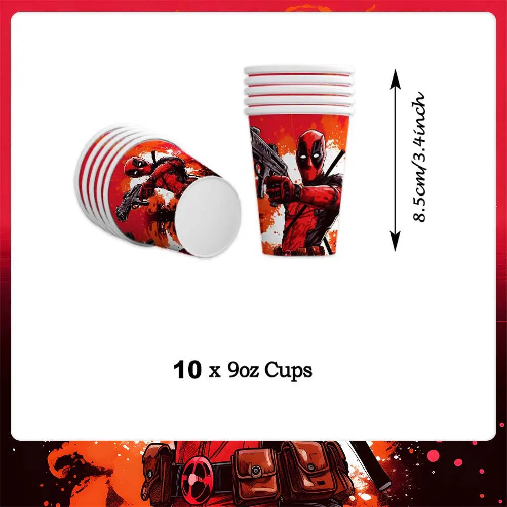 Decoraciones para fiestas de Deadpool y Wolverine