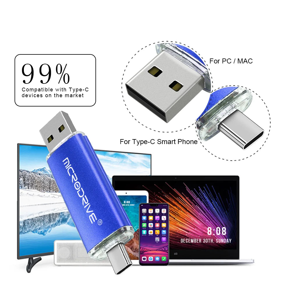 USB-C & USB 2.0 OTG Stick