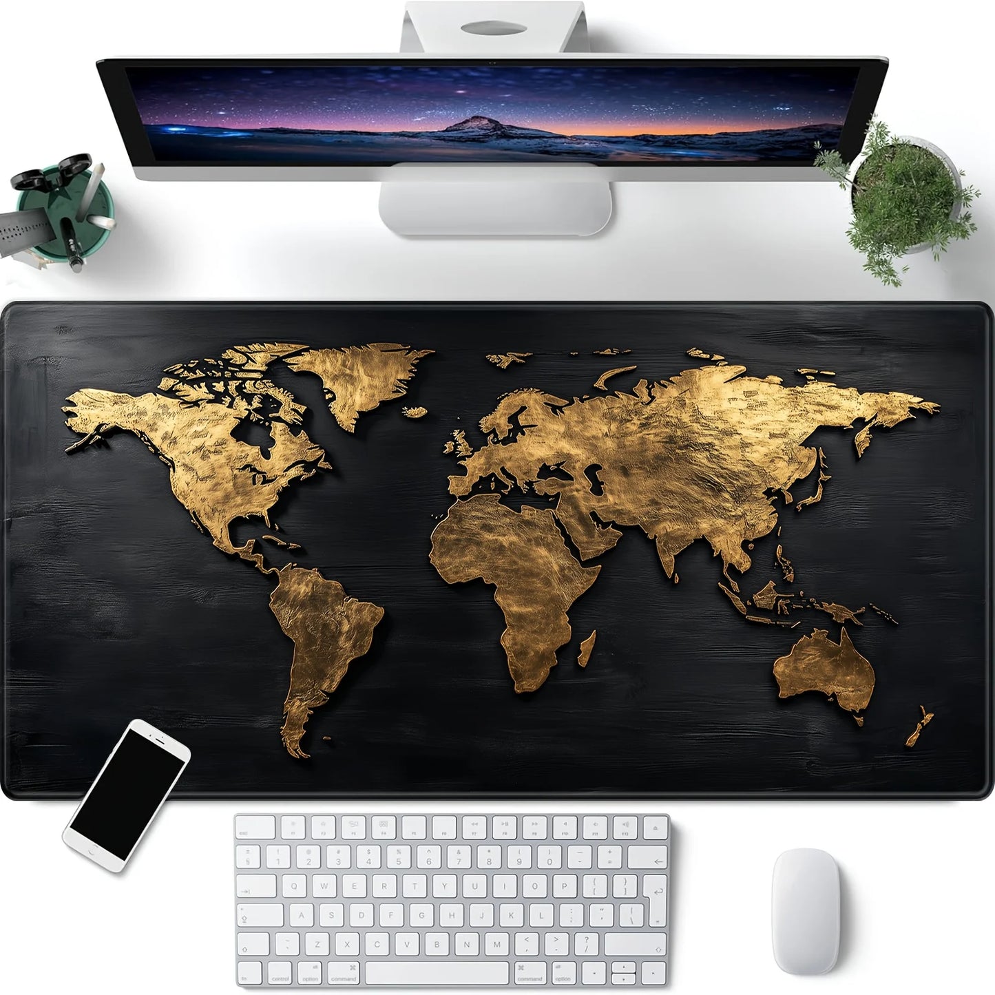 Mouse Pad with World Map Design