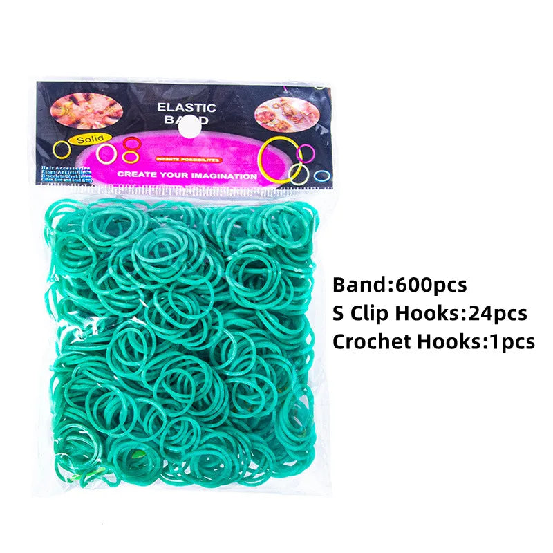 600x Colorful Loom Rubber Bands 