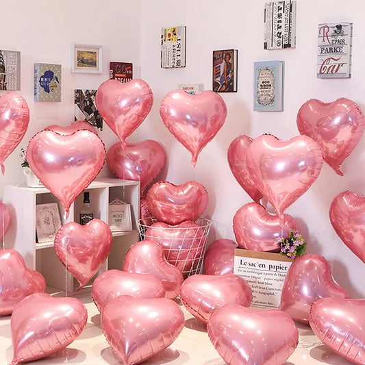 heart foil balloons