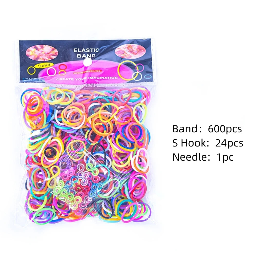 600x Colorful Loom Rubber Bands 