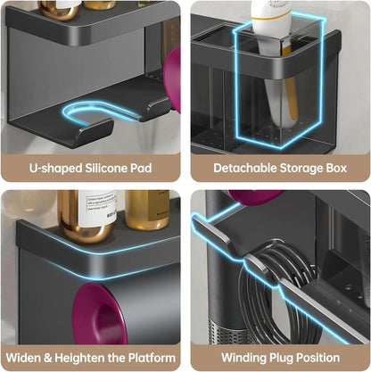 Wandmontierter Haartrockner-Halter