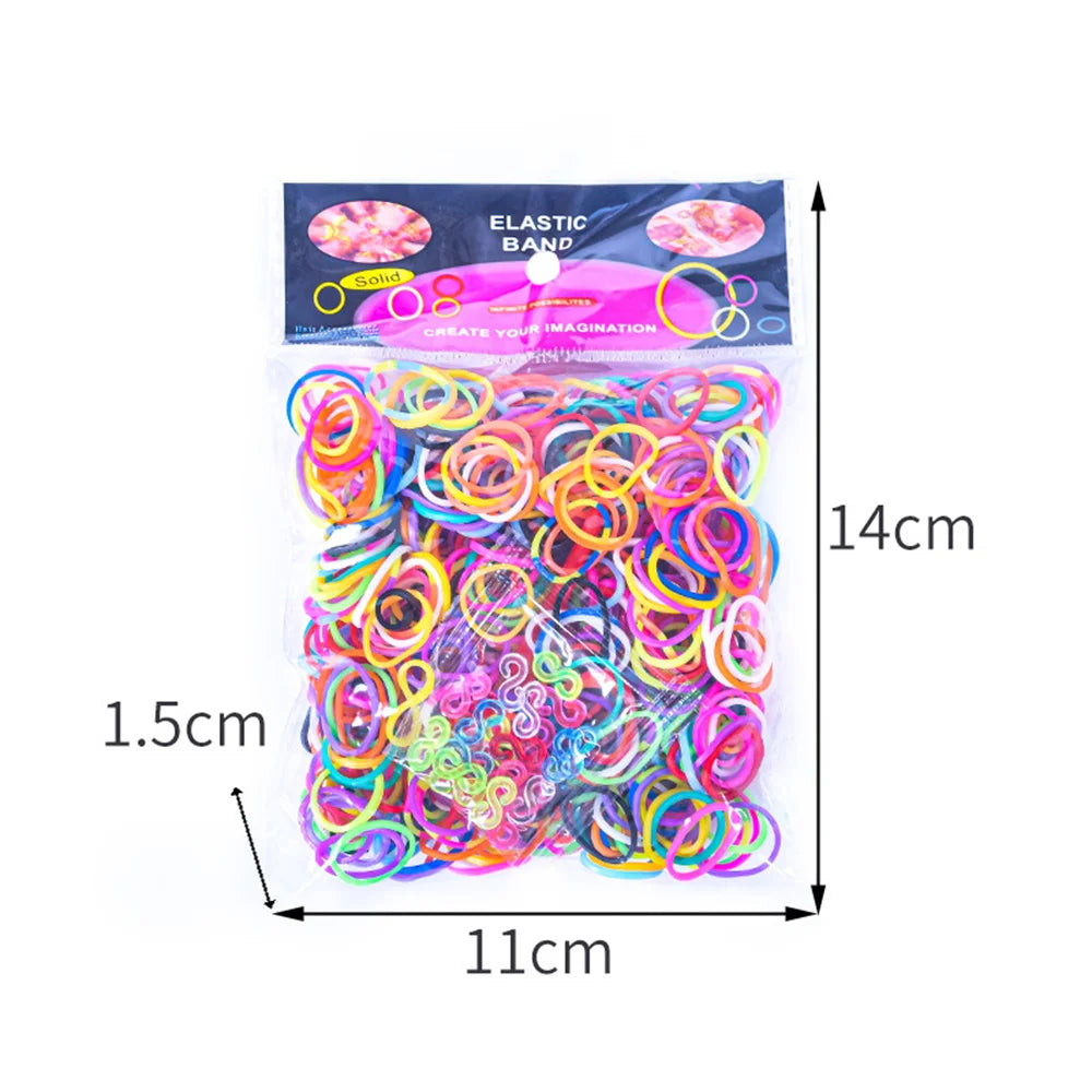 600x Colorful Loom Rubber Bands 