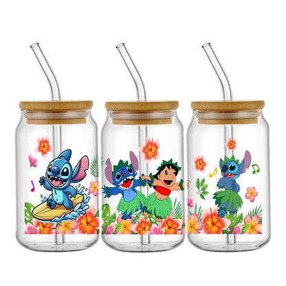 Pegatinas UV DTF de Lilo y Stitch