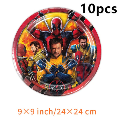 Decoraciones para fiestas de Deadpool y Wolverine