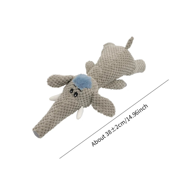 Animal-shaped plush dog toy